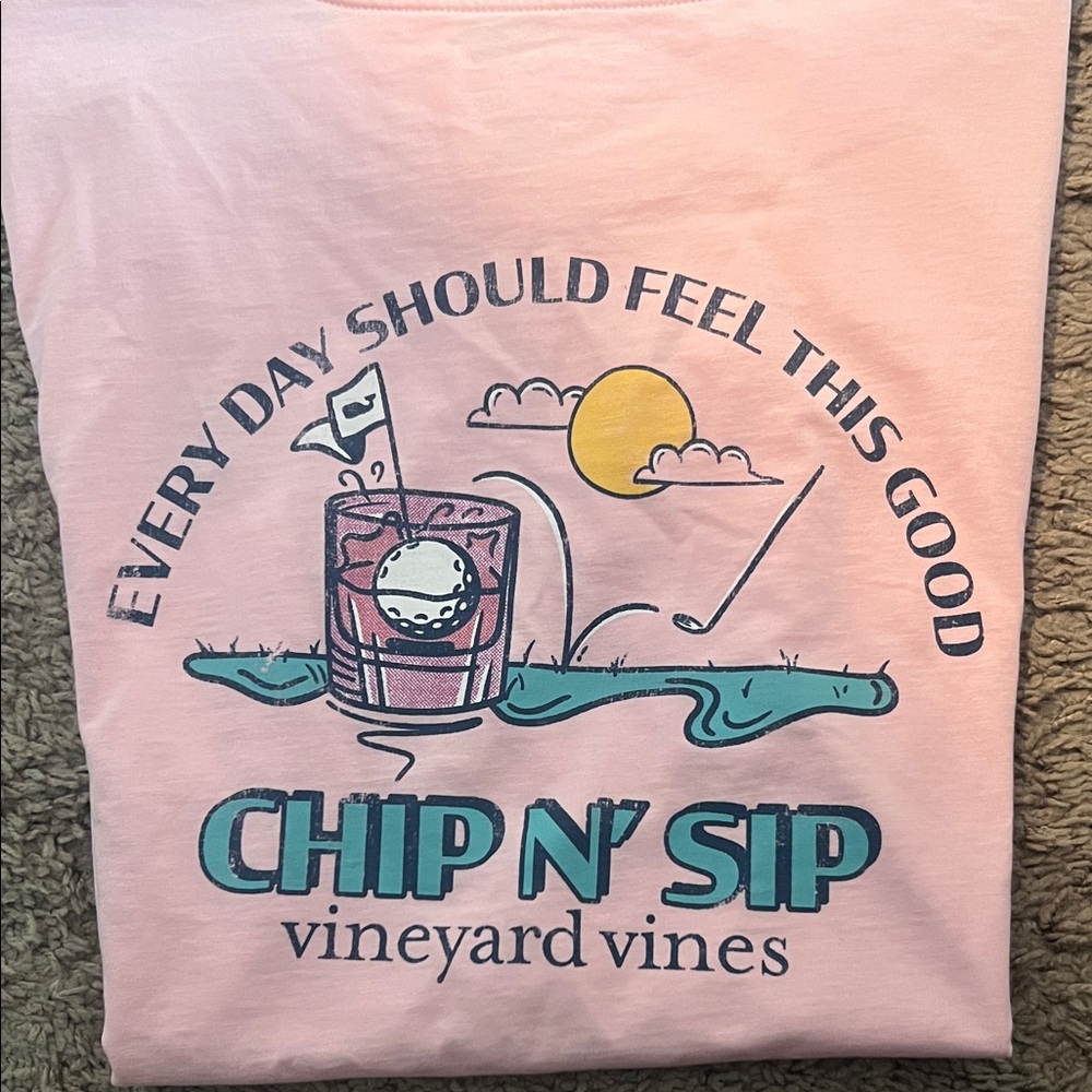 Vineyard Vines Pink Chip N' Sip Graphic Tee